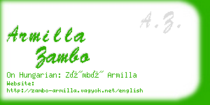 armilla zambo business card